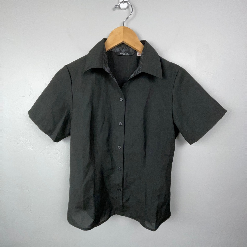 Majun Eternal Shirt Women Medium Sweet Fit Button Up Top Okinawa Japan Designer